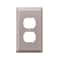 Amerelle Wall Plate, Number of Gangs: 1 Steel, Steel, Brushed Nickel Finish, Gray 163DBN - alternate 1